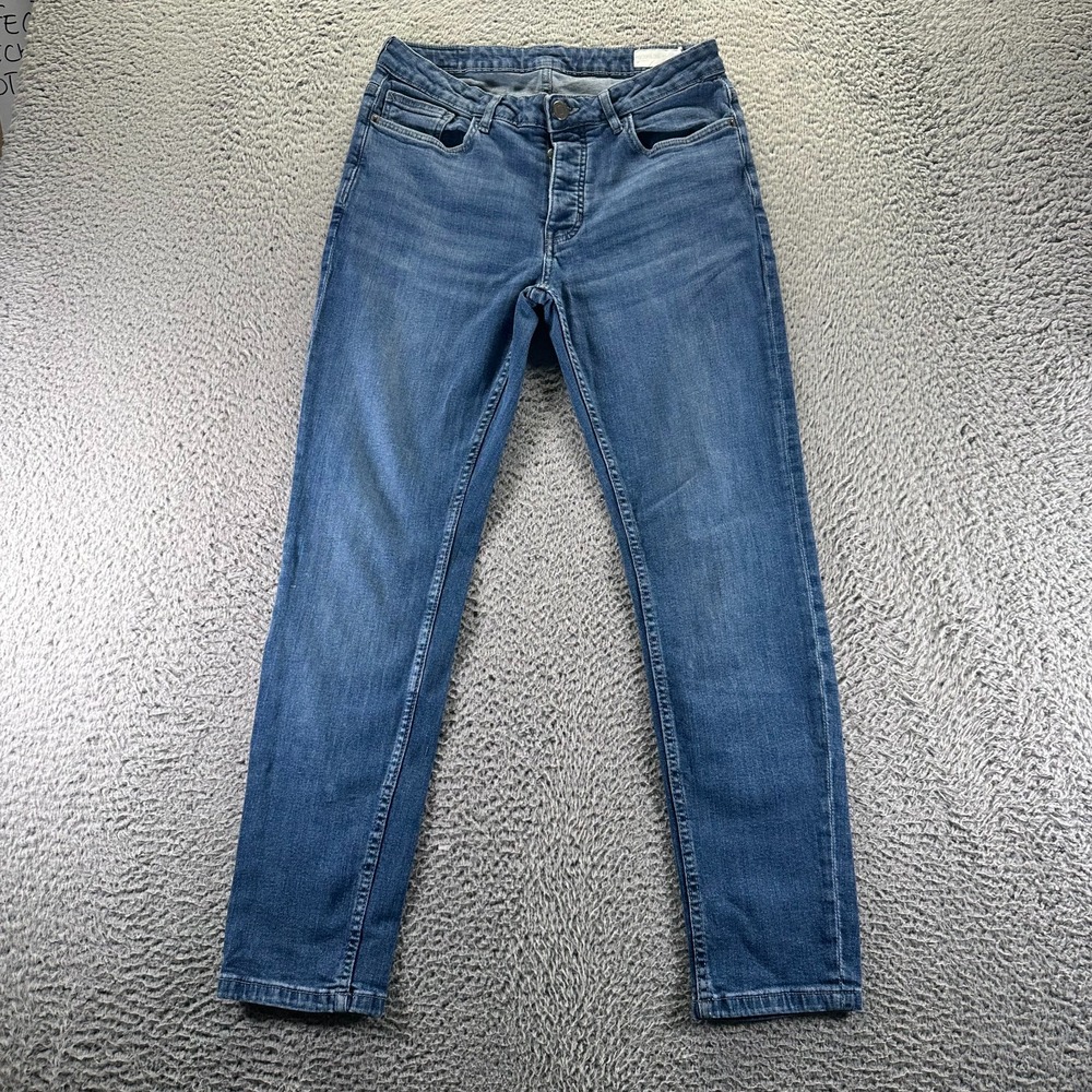 Denim & Co. Pant Mens 29x30 Blue Cotton Denim Skinny Faded Button-Fly Workwear